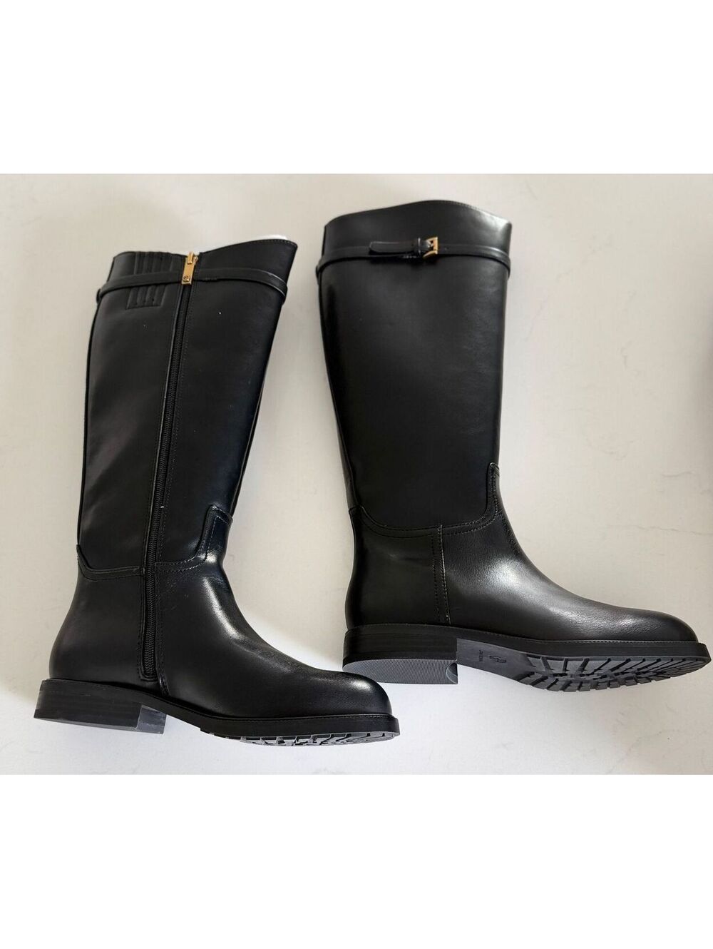 Giani Bernini Genniee Black Knee High Riding Boots Women Size 8